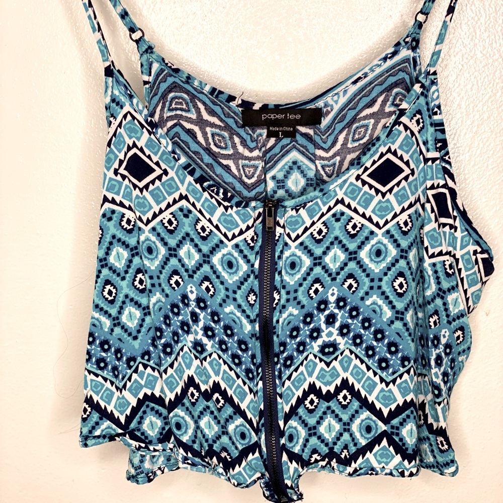 Geo Print Crop Top